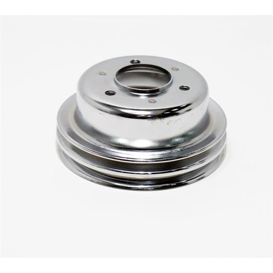 Mr Gasket 8830MRG Crankshaft Pulley Dou... Ford Small Block 1965-66- Chrome