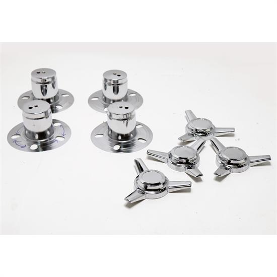 Gorilla Automotive 73506 Chrome 3 Bar Spinners w/Towers, 3 In OD