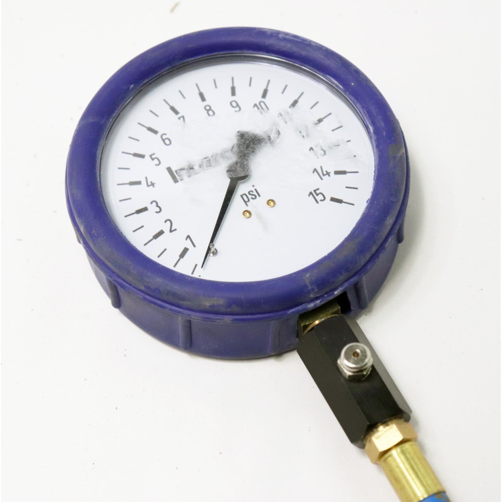 360058 4" GlowInTheDark Tire Pressure Gauge, 15 PSI