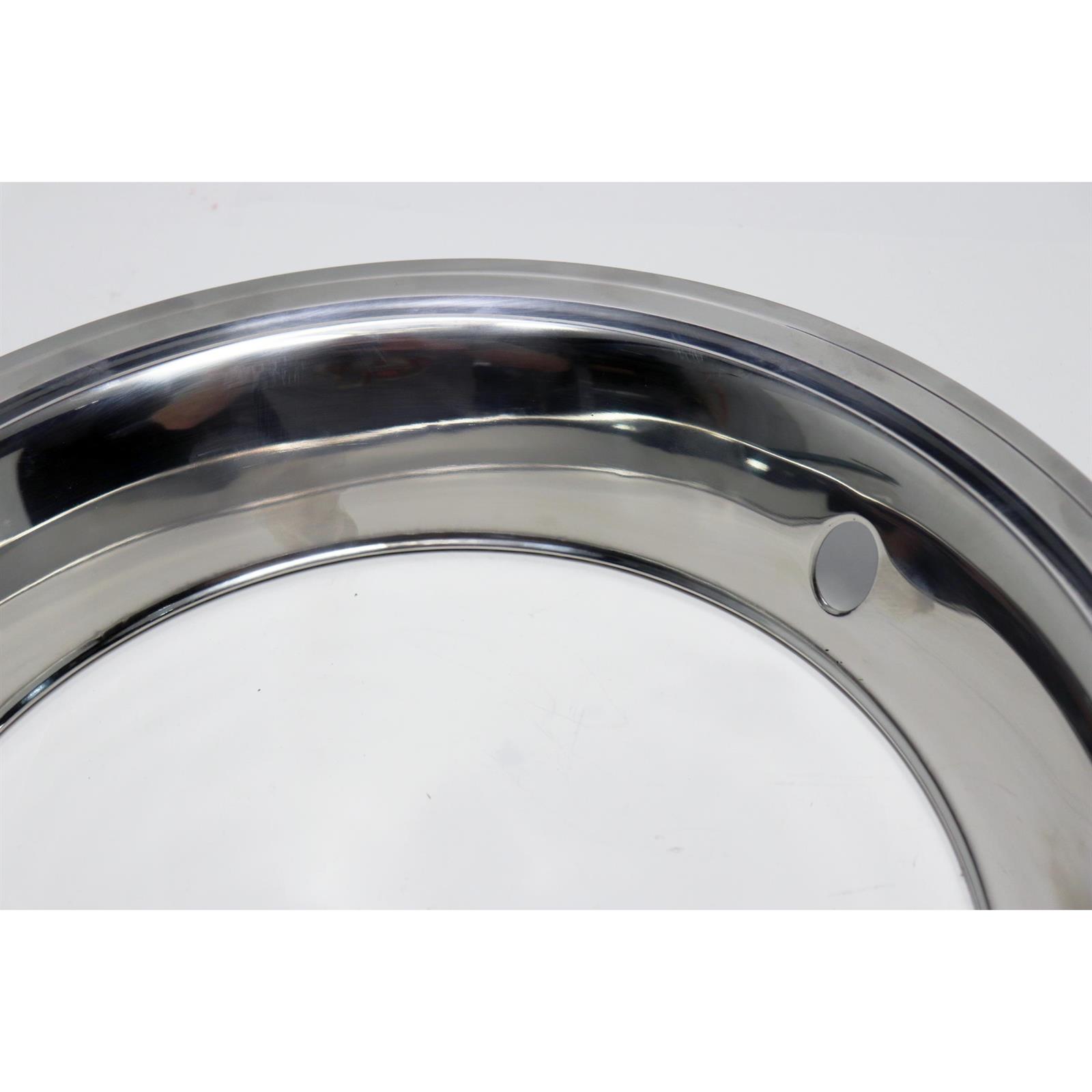 Stainless Steel Beauty Ring, 15 In GM Rally Wheel, 2.5 In Wide