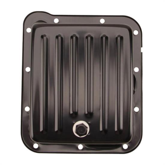 Ford C4 Transmission Pan, Pan Fill Style, Black Steel