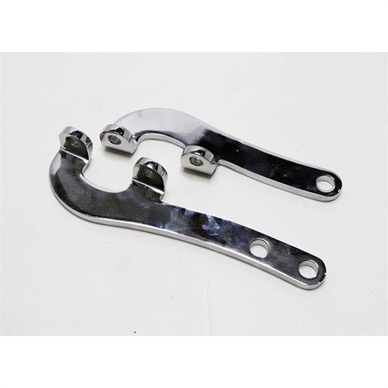 Chevy Flat Plate Steering Arms, Chrome