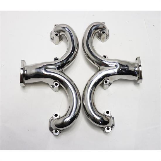 TruRam_ SBC Exhaust Manifolds, Polished Stainless