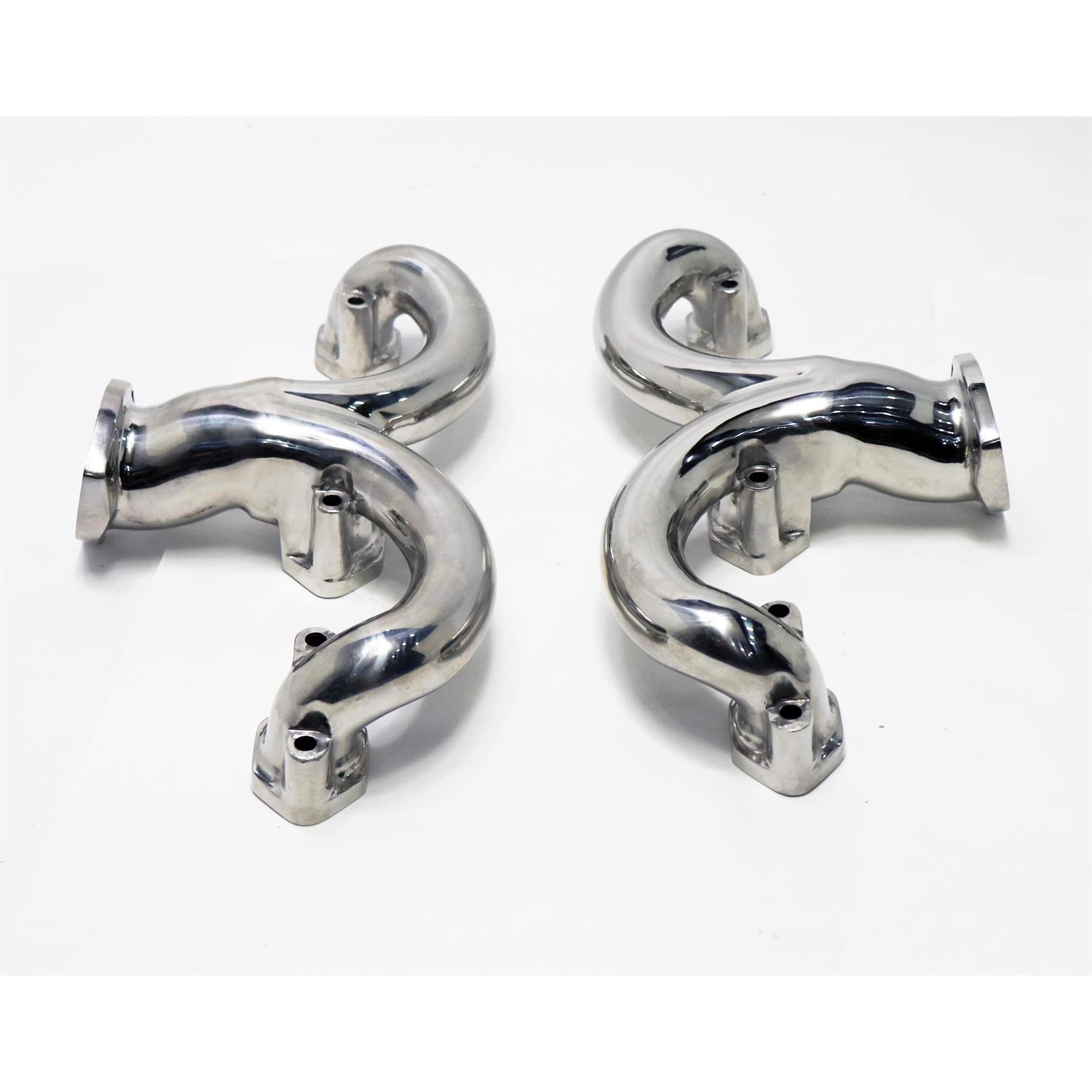 TruRam_ SBC Exhaust Manifolds, Polished Stainless