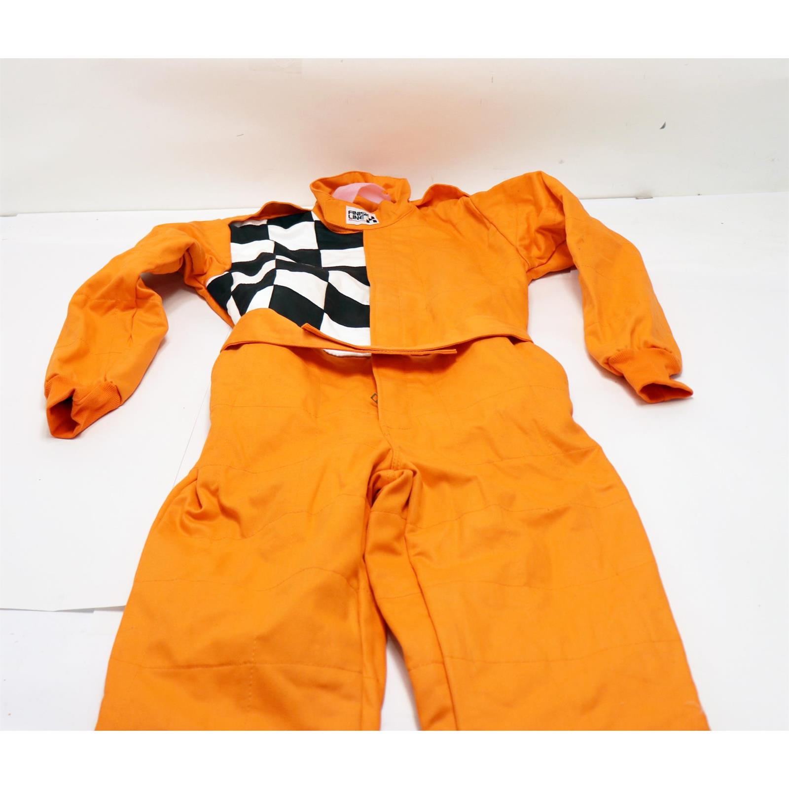 Finishline 2-Layer SFI-5 Fire Retardant Racing Suit Orange Medium