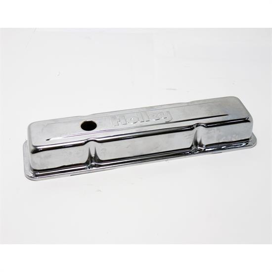 HOLLEY SBC M/T Valve Cover Set - Black Krinkle 241-83