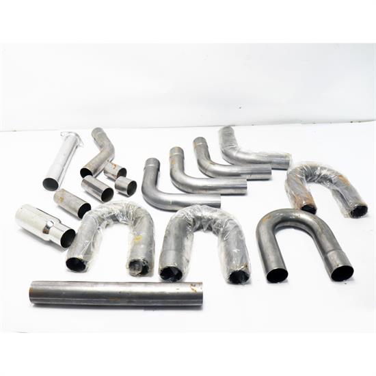 Universal Mild Steel Dual Exhaust Mandrel Bend Kit, 21/2 Inch