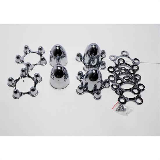 Speedway Bullet-Style Spider Cap Wheel Hub Covers, 5 on 4-1/2 Inc