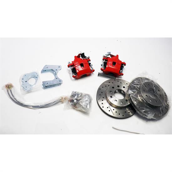 Universal Ford 9" RearEnd Disc Brake Conversion Kit, Red