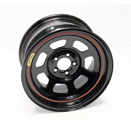 Bassett 58SN5 15X8 DHole Lite 5x100 mm 5 In. Bckspc Black Wheel
