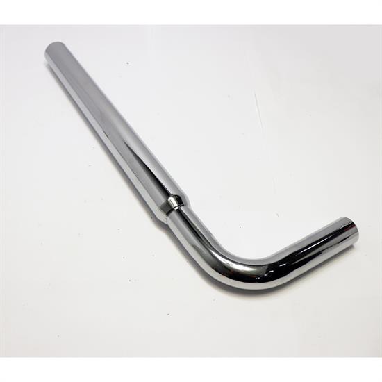 24 Inch Chrome Bellflower Exhaust Tip, 21/2 Pipe, 17/8 O.D. Inl