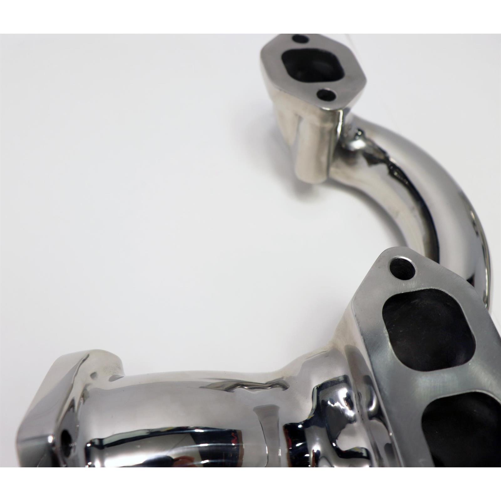 TruRam_ SBC Exhaust Manifolds, Polished Stainless