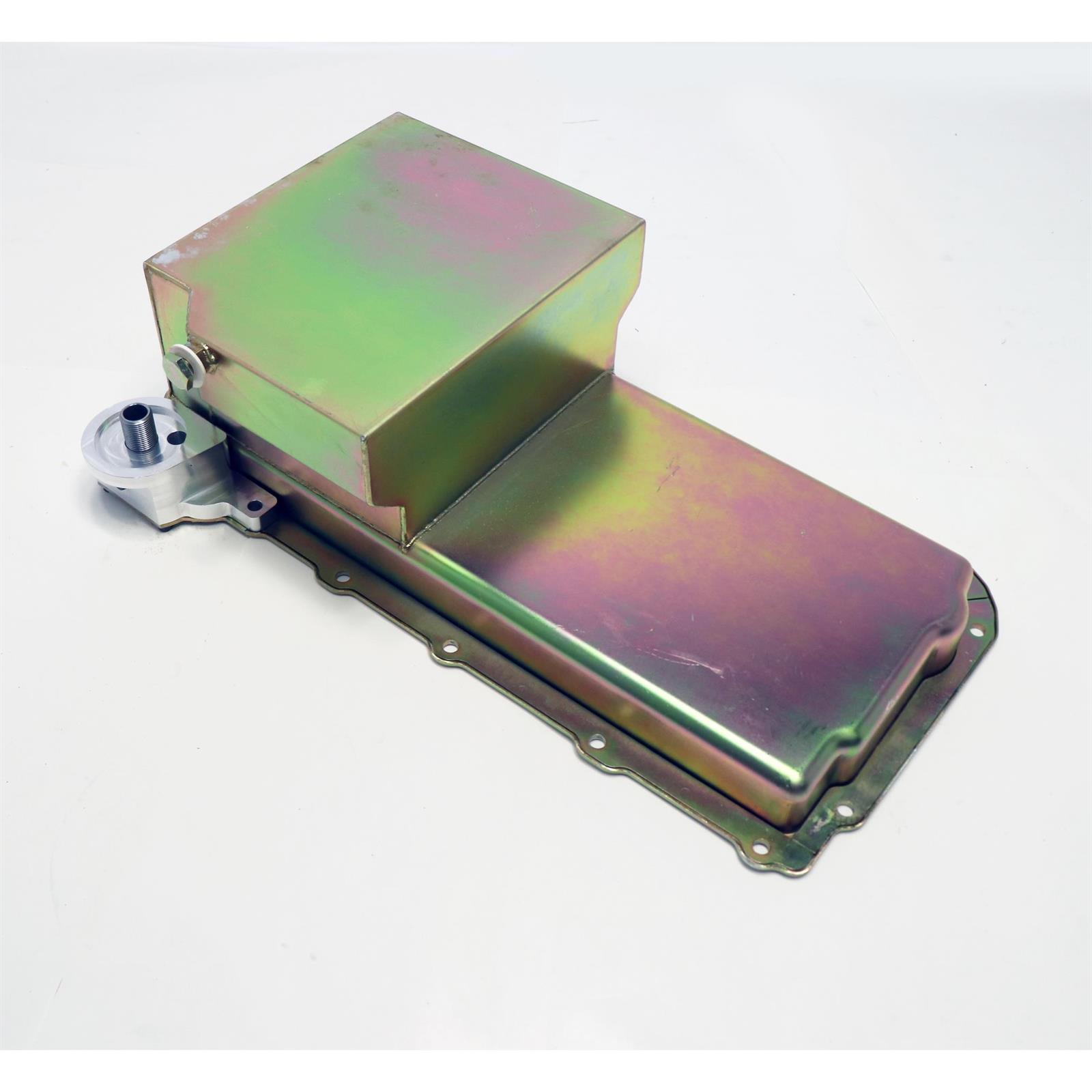 LS Swap Steel Oil Pan, 7 Quart, Zinc