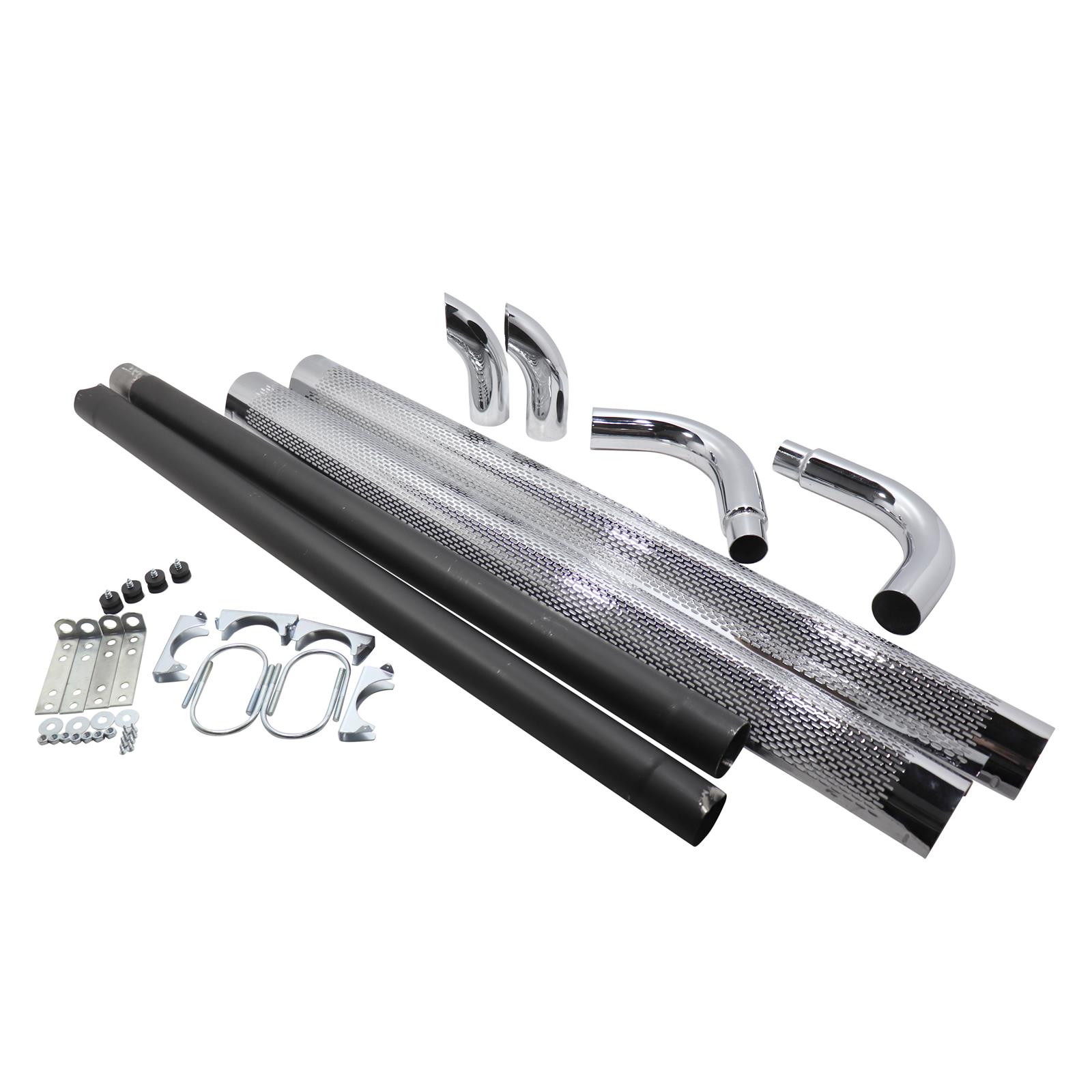 Patriot Exhaust H1070 Chrome Side Pipes wMufflers 70 Inch PR