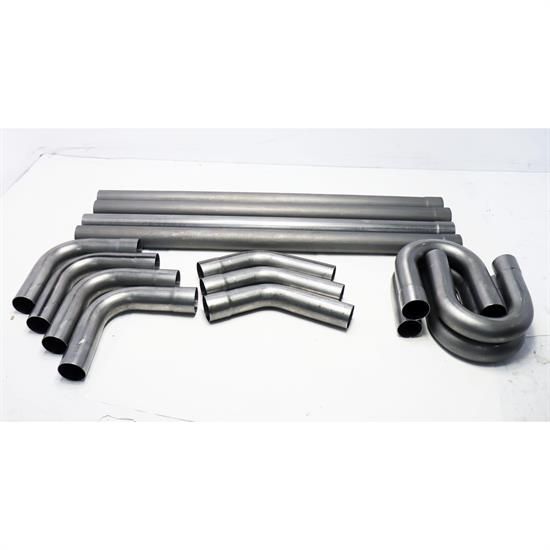 Universal Mild Steel Dual Exhaust Mandrel Bend Kit, 21/2 Inch