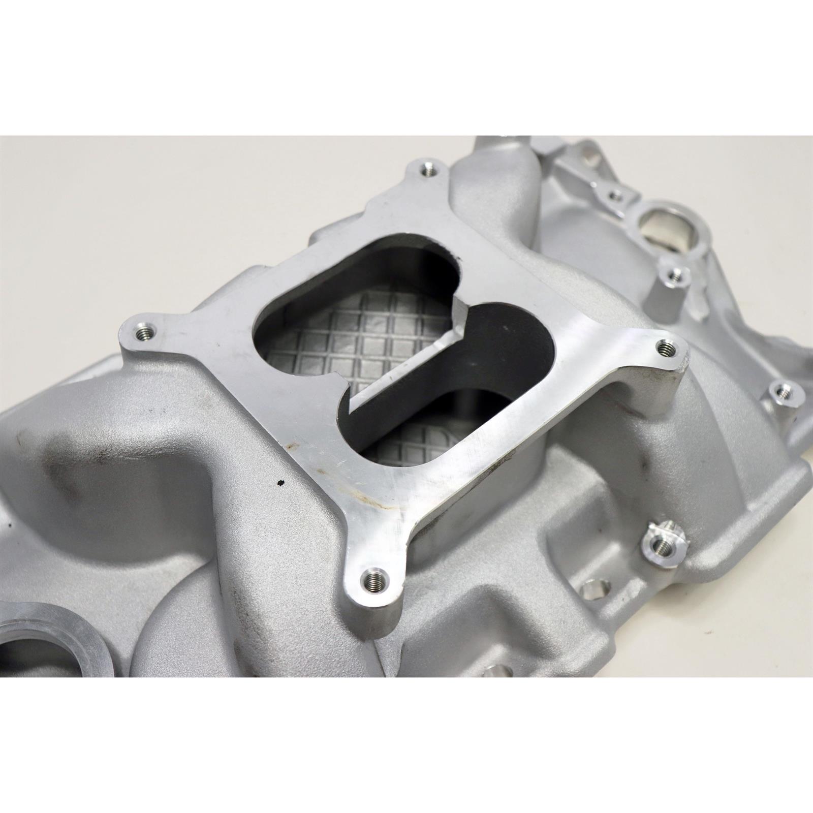 Speedway Small Block Chevy HiRise Intake Manifold, Plain Finish
