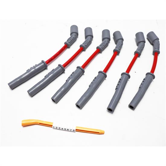MSD 32819 8.5mm Spark Plug Wires Set, LS1, Super Conductor, Red
