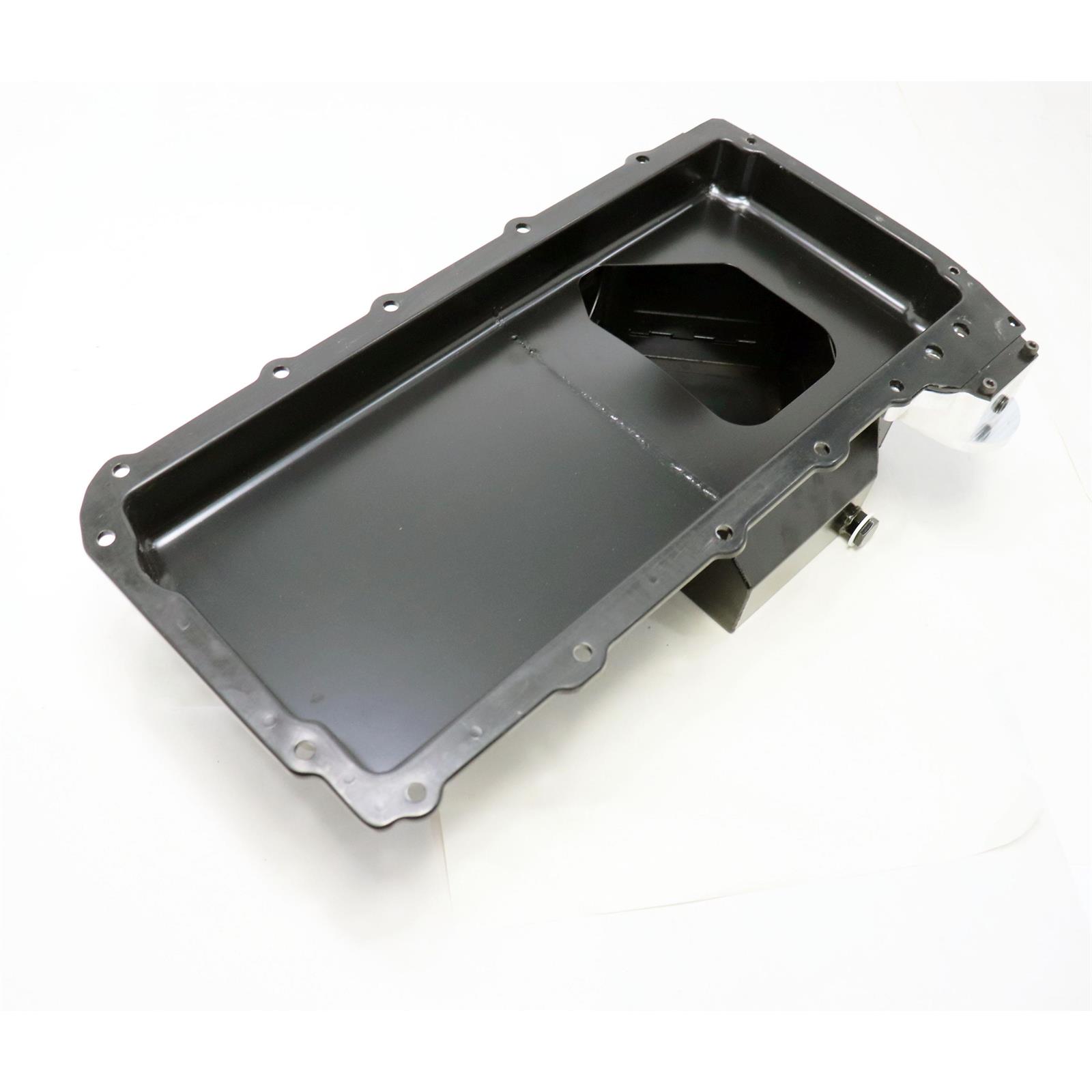 LS Swap Conversion Low Profile Oil Pan, OEM Filter Location Black
