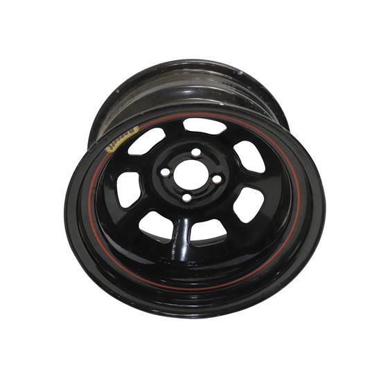 Bassett D58DH2 15X8 DOT DHole 4x100 mm 2 In Bckspc Black Wheel