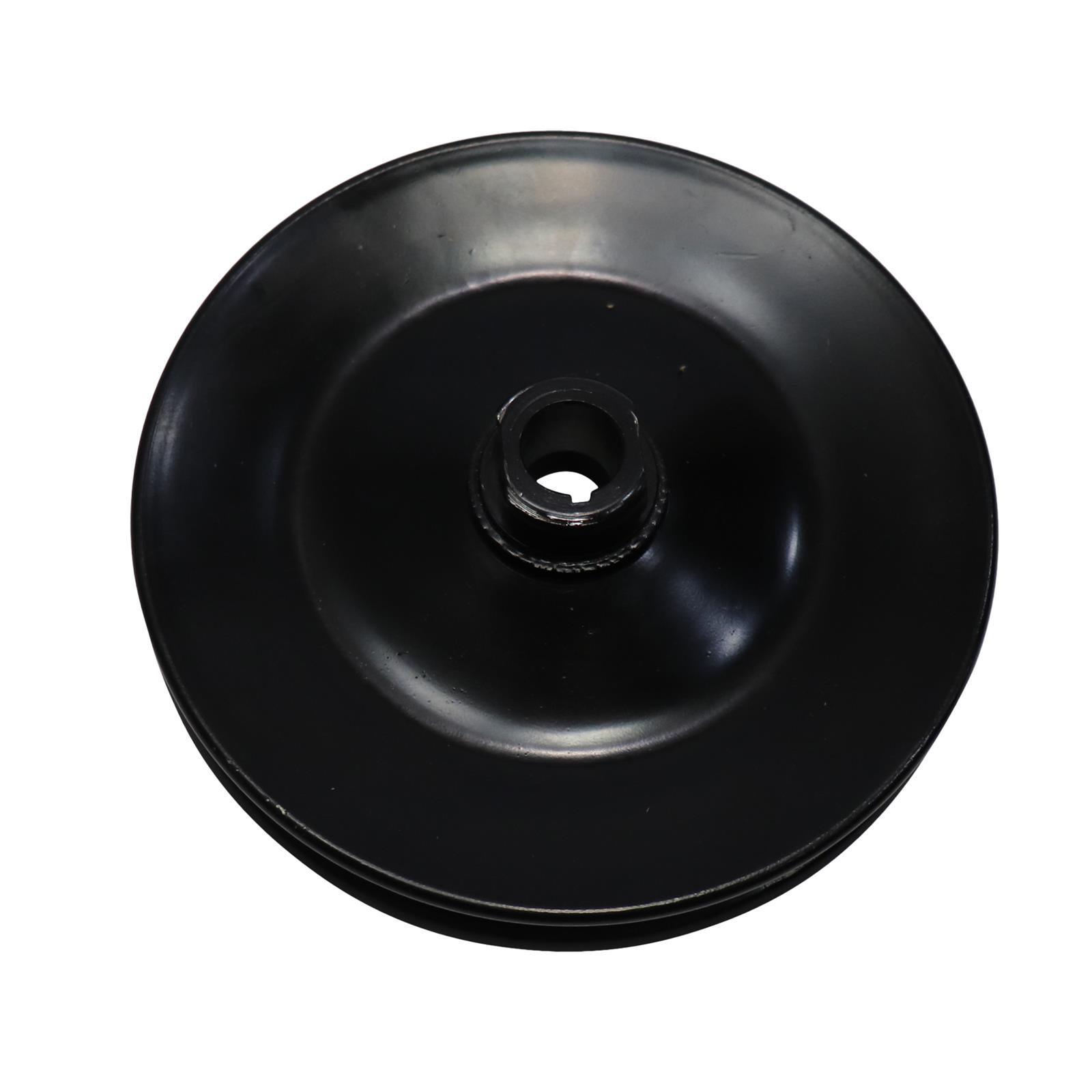Black Single Groove Power Steering Pulley, Chevy