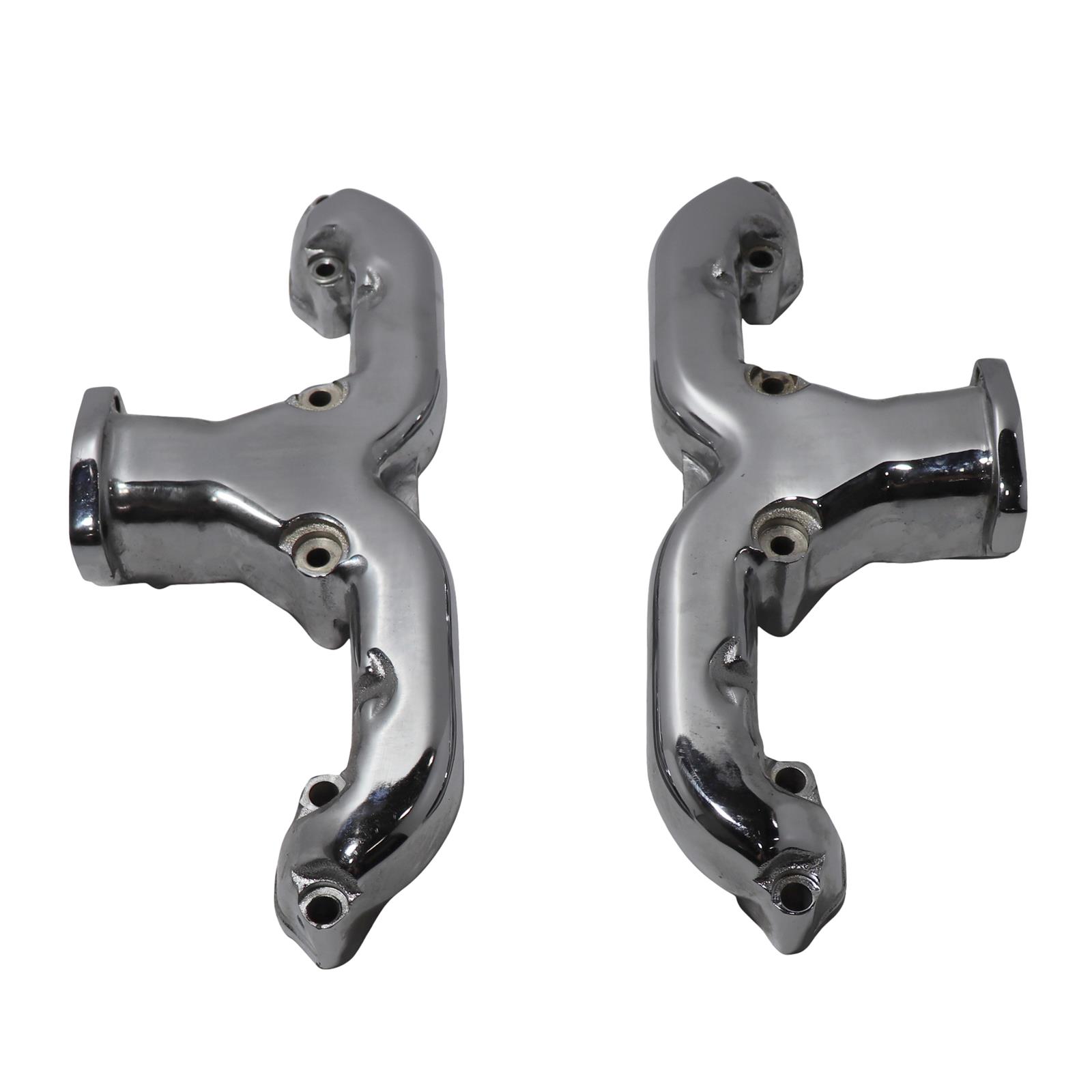 Smoothie Rams Horn Exhaust Manifolds, Small Block Chevy, Chrome