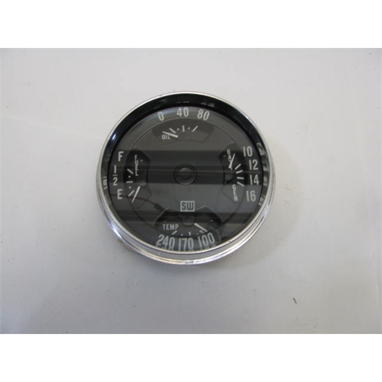 Garage Sale Stewart Warner 5 Inch Four Gauge Cluster, Black