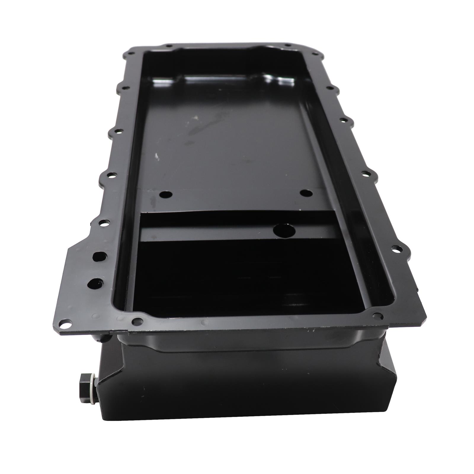 LS Swap Conversion Low Profile Oil Pan, Black, 90 Degree 10 AN