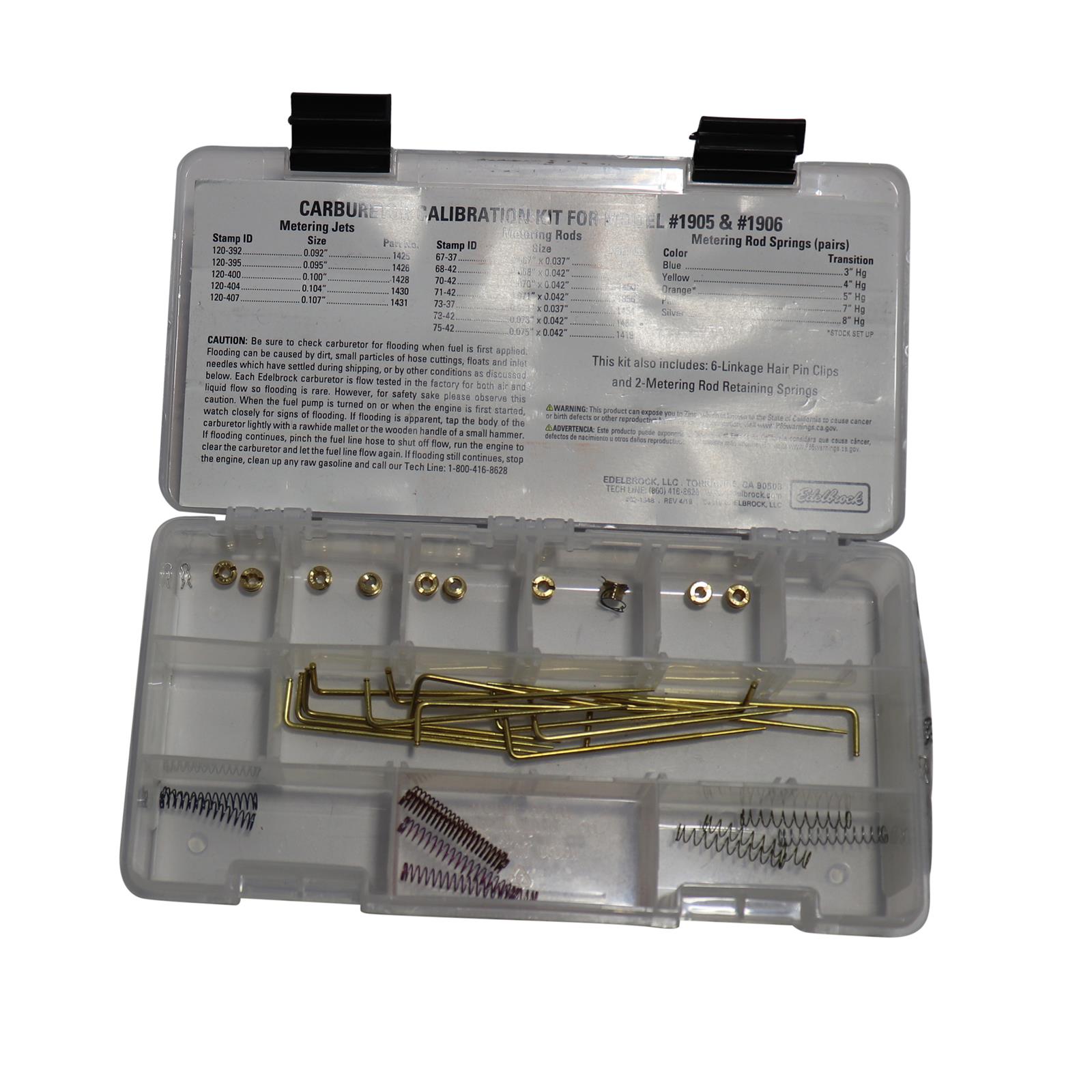 Edelbrock 1948 AVS2 Series Carburetor Calibration Kit