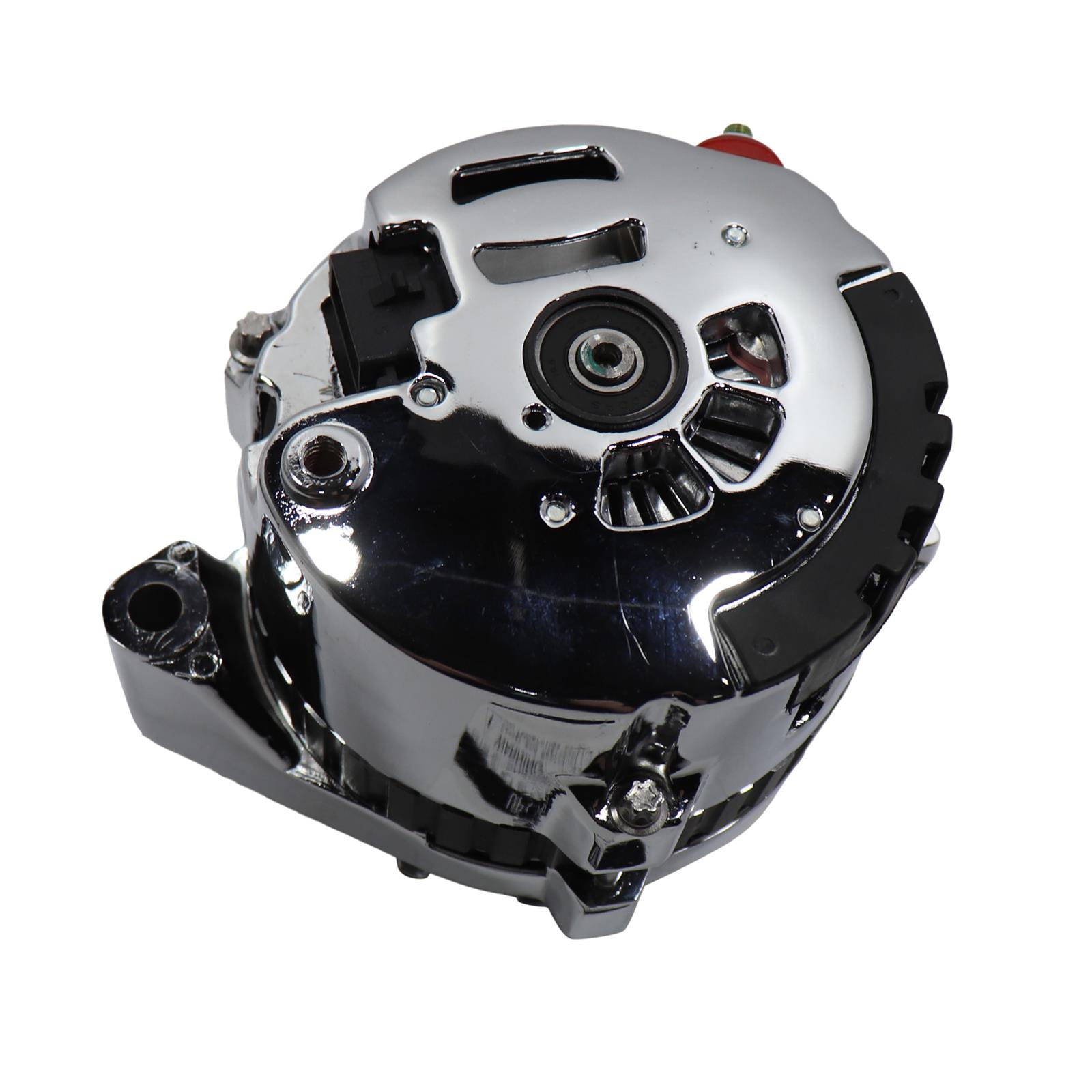 GM CS130 Style 220 Amp Alternator, VBelt Pulley, Chrome