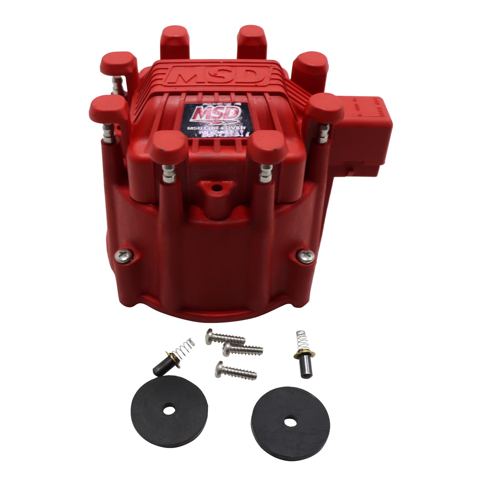 MSD 84111 Extreme Output GM HEI Distributor Cap & Coil Cover, Red