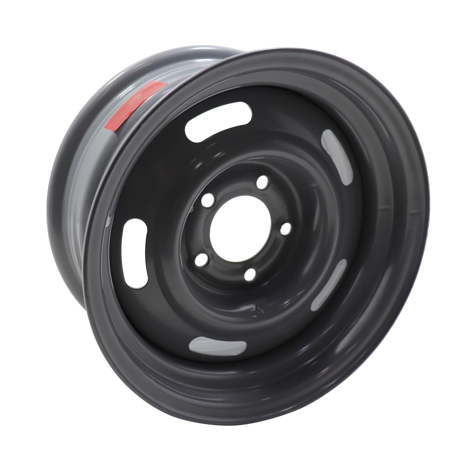 Speedway GM Style 15x7 In Rally Wheel, 5 on 4.75 Inch BP, Silver