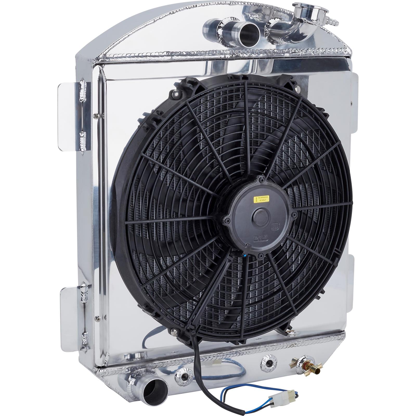Kalai Rod Radiator AFCO 81140-B-SB-Y Universal Aluminum Street Rod Radiator