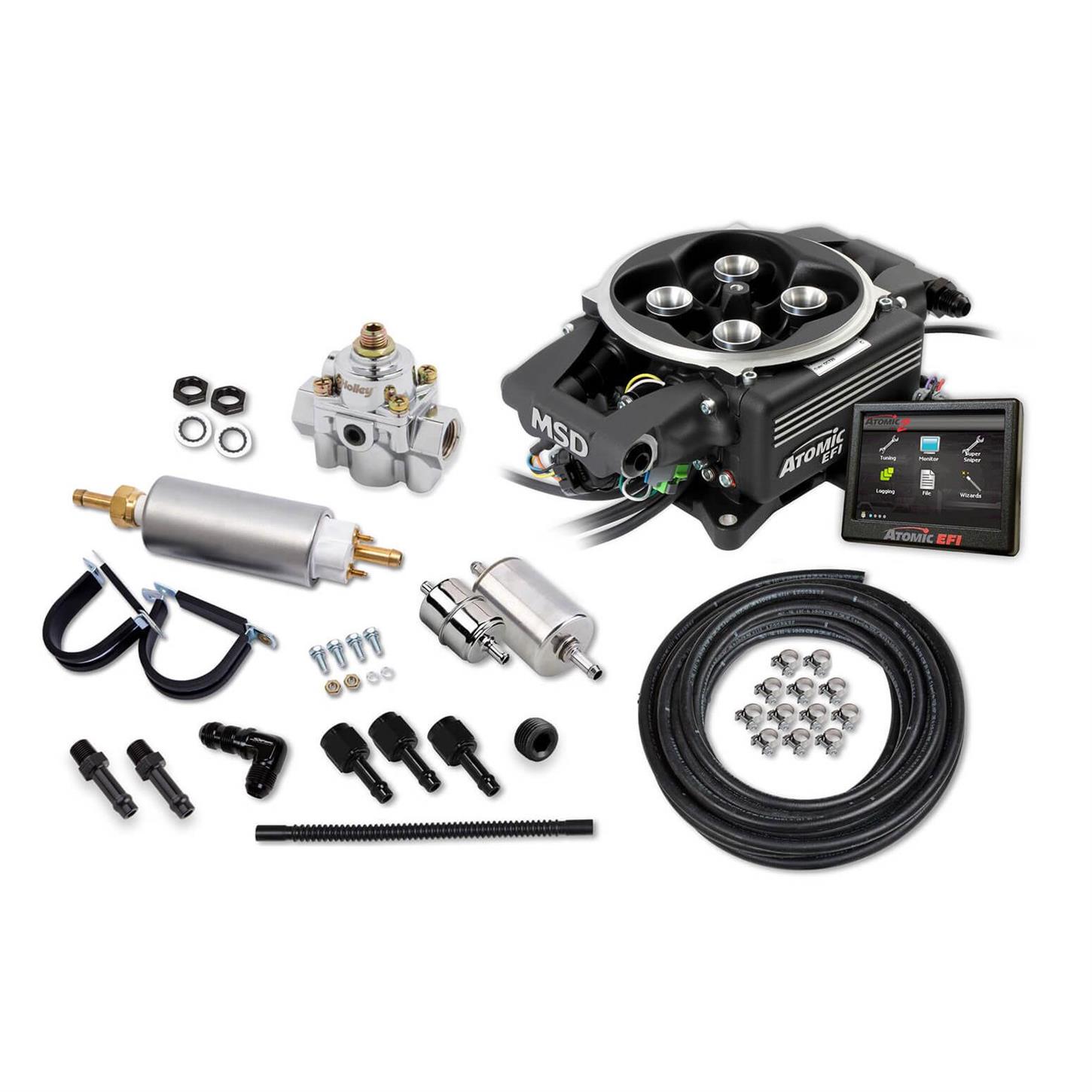 MSD 2900-2BK Atomic EFI 2 865 CFM Throttle Body Master Kit, Black