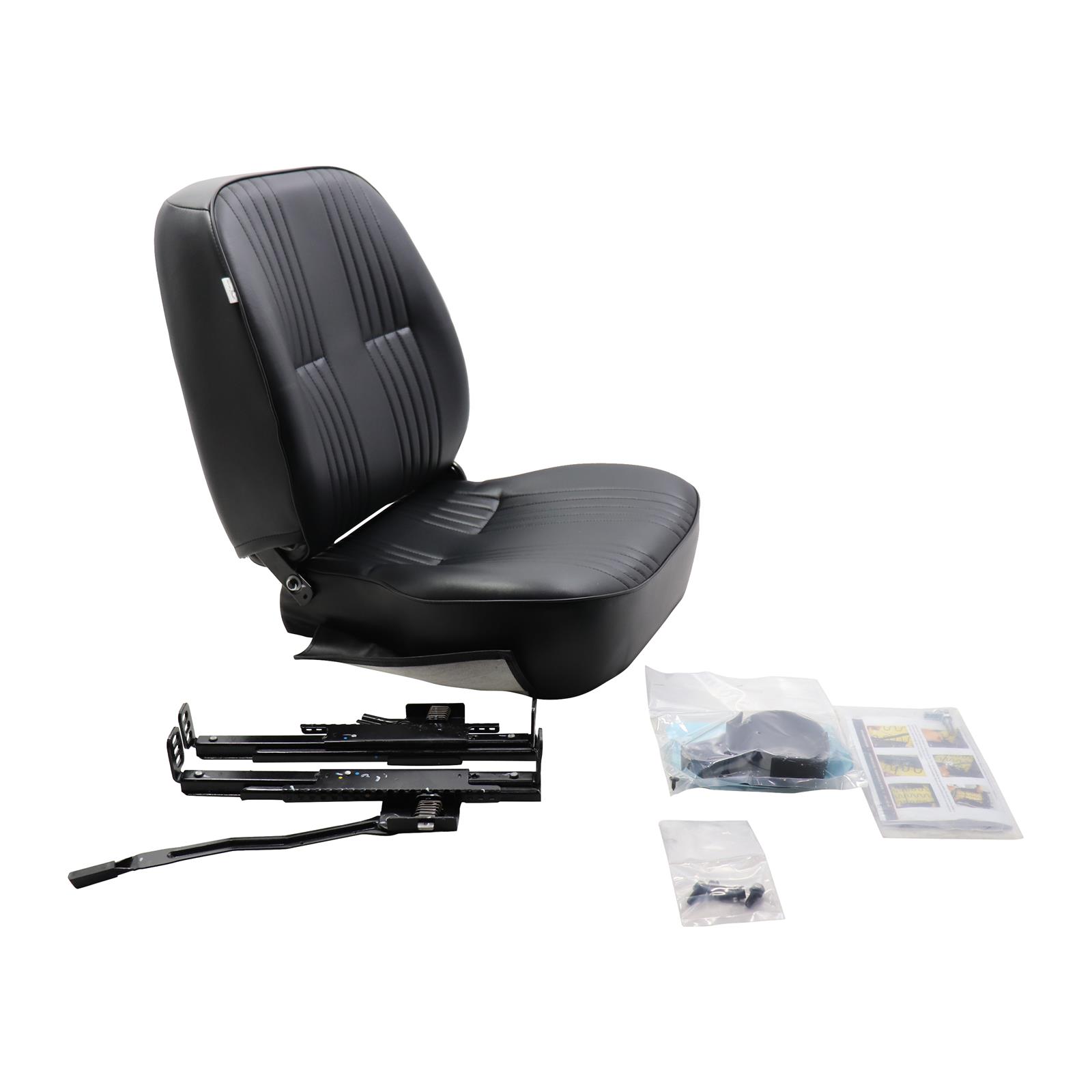 Procar 80140051R RHSide Low Back Black Vinyl Bucket Seat