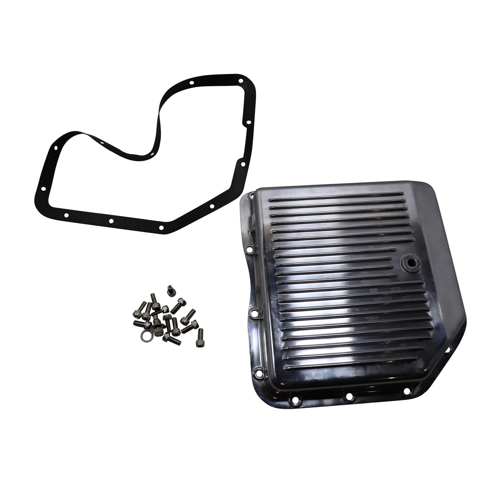 GM Turbo 350 TH350 POLISHED Aluminum Transmission Pan & Hardware - Foto 2