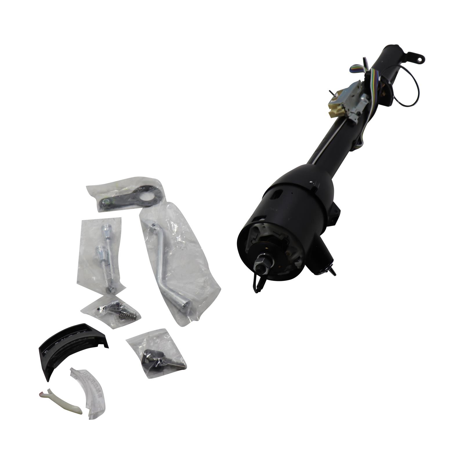 Universal Keyed GM Tilt Steering Column With Shifter, 32" Black