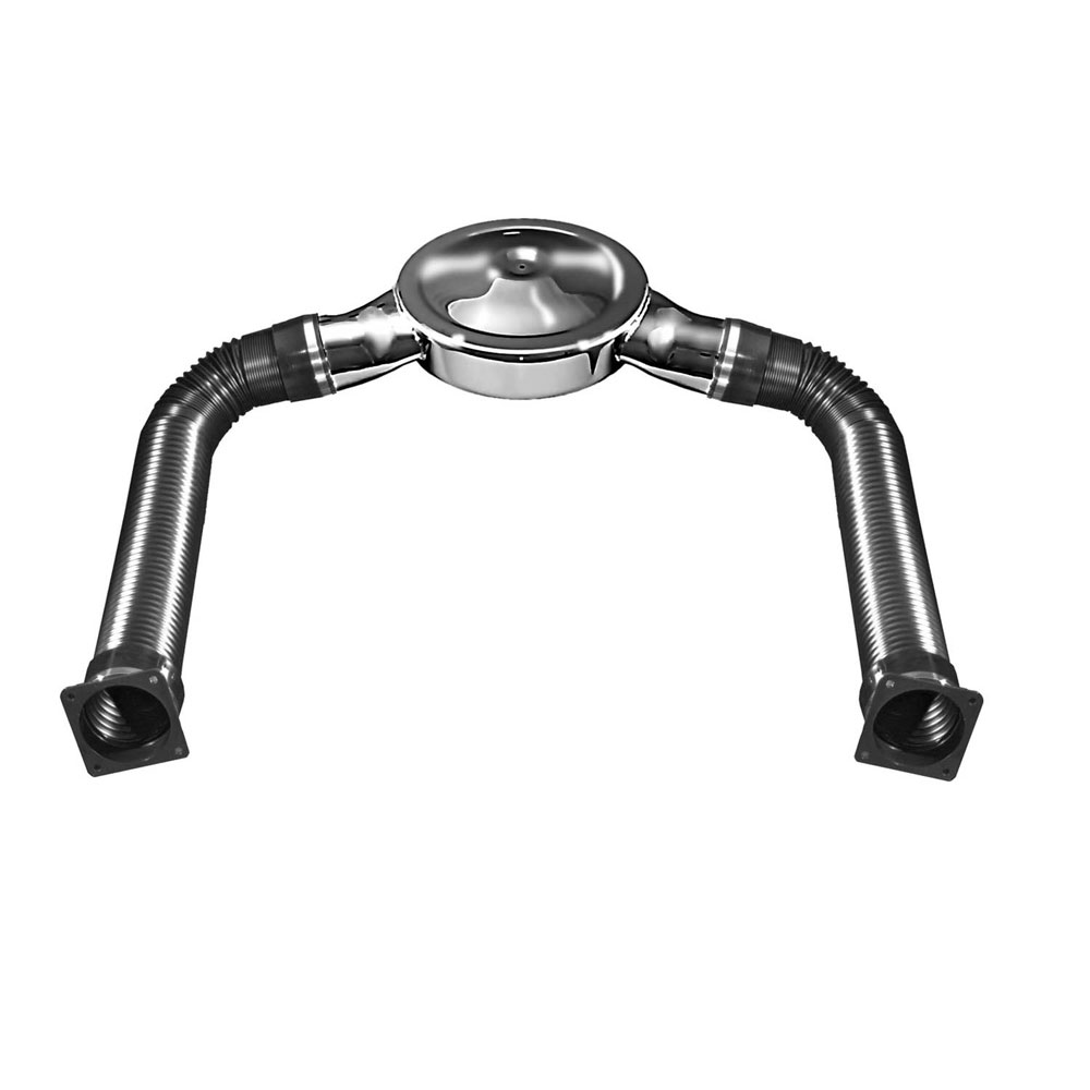 Spectre 732 Air Cleaner,Cold Air/Dual Inlets/Flexible Ducts/Red F