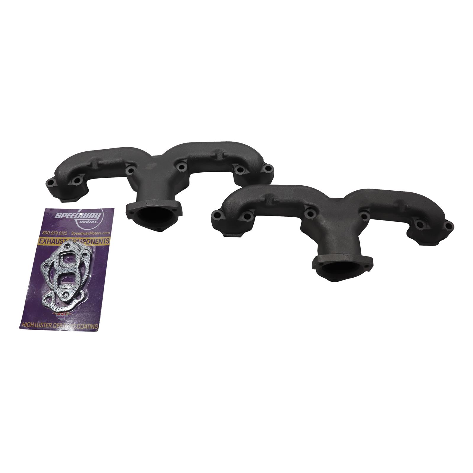 1 Set SHLPDFM Exhaust Manifold LS Swap Cast Iron Raw Exhaust Manifold Headers Fits For Chevrolet