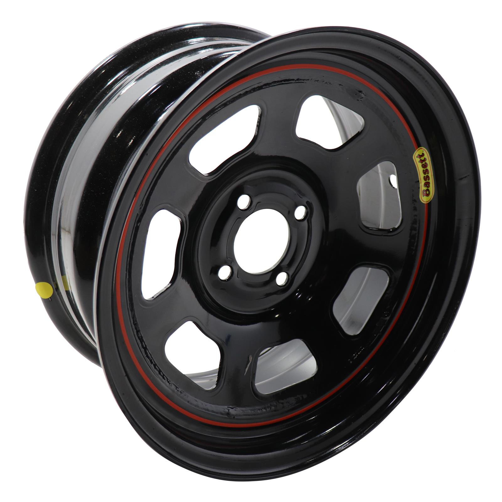Bassett 57RH4 15X7 DOT D-Hole 4x100 mm 4 In Backspace Black Wheel