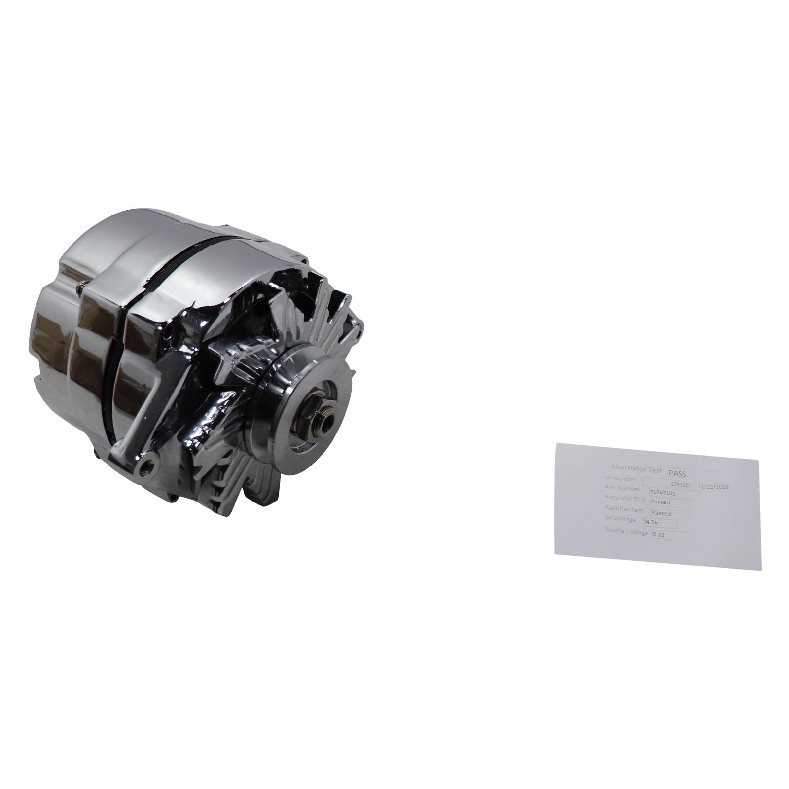 King Chrome GM One Wire Alternator, 100 Amp