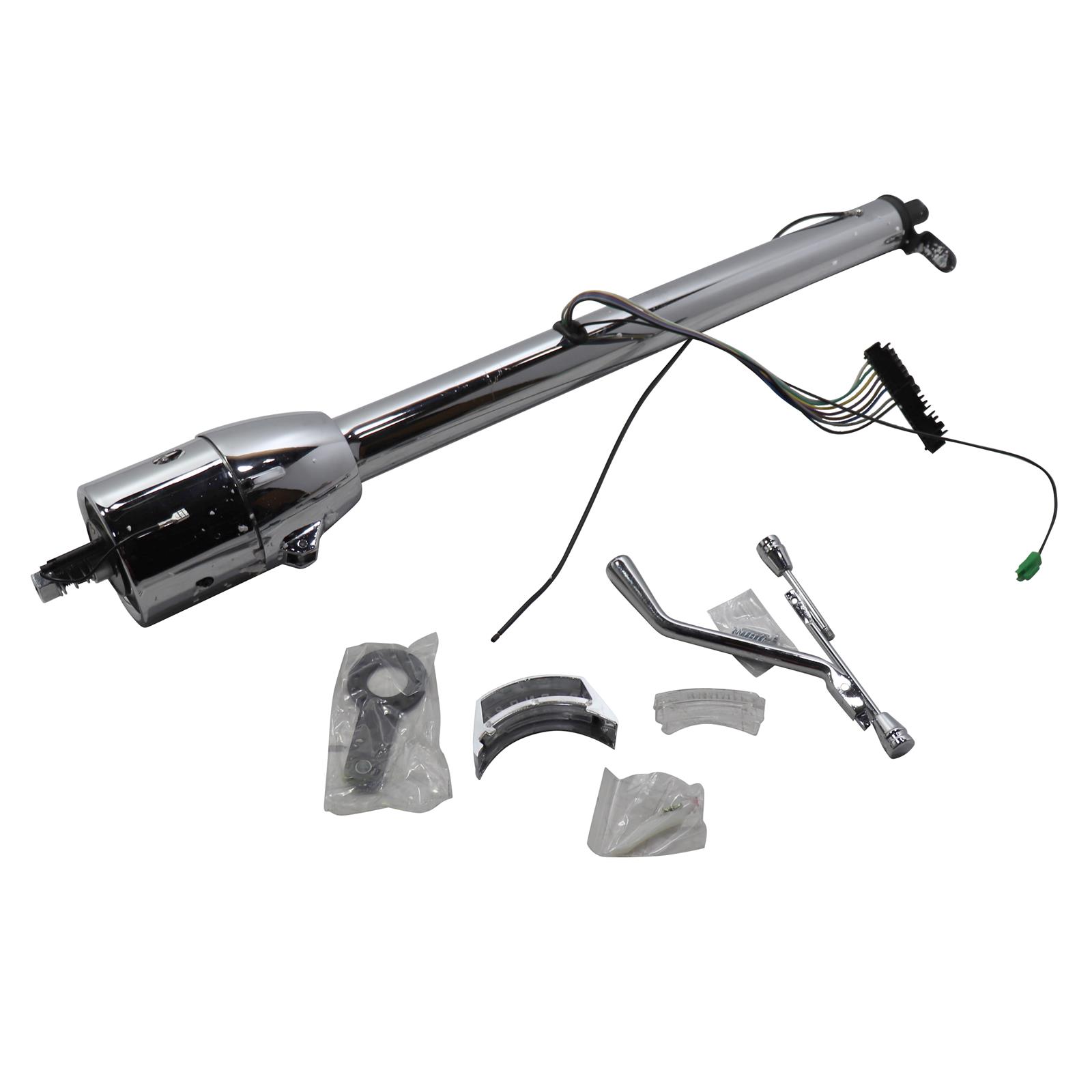 Universal GM Tilt Steering Column With Shifter, 32" Chrome