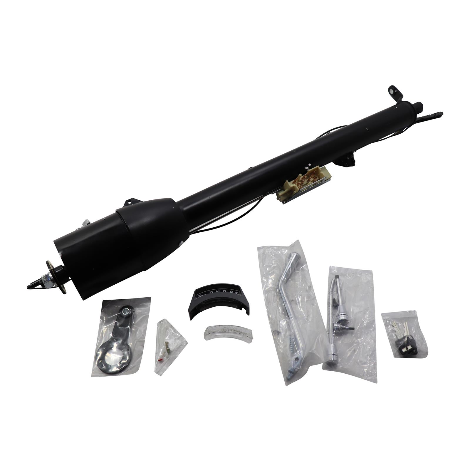 Universal Keyed GM Tilt Steering Column With Shifter, 30" Black