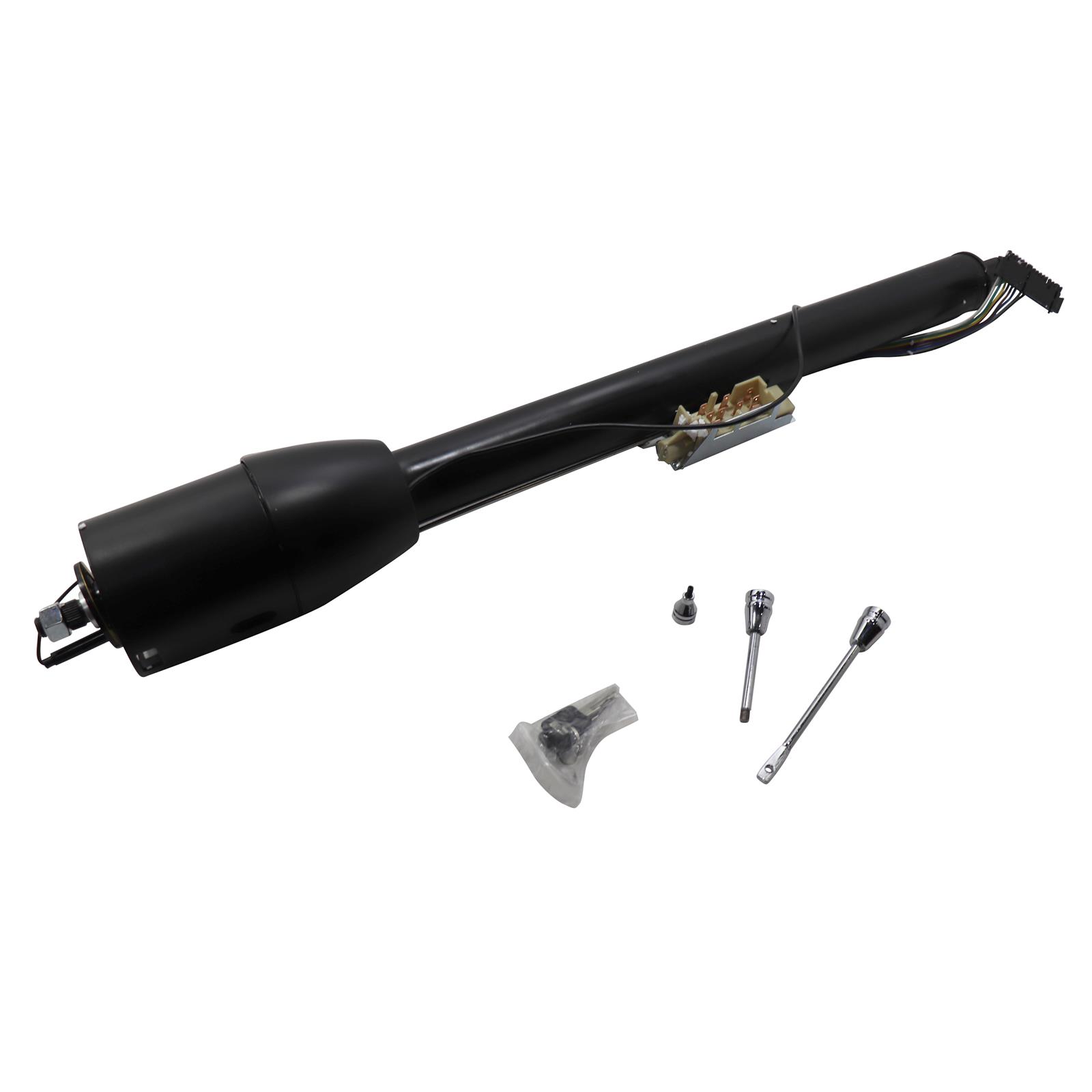 Universal Keyed GM Tilt Steering Column, Floor Shift, 30" Black