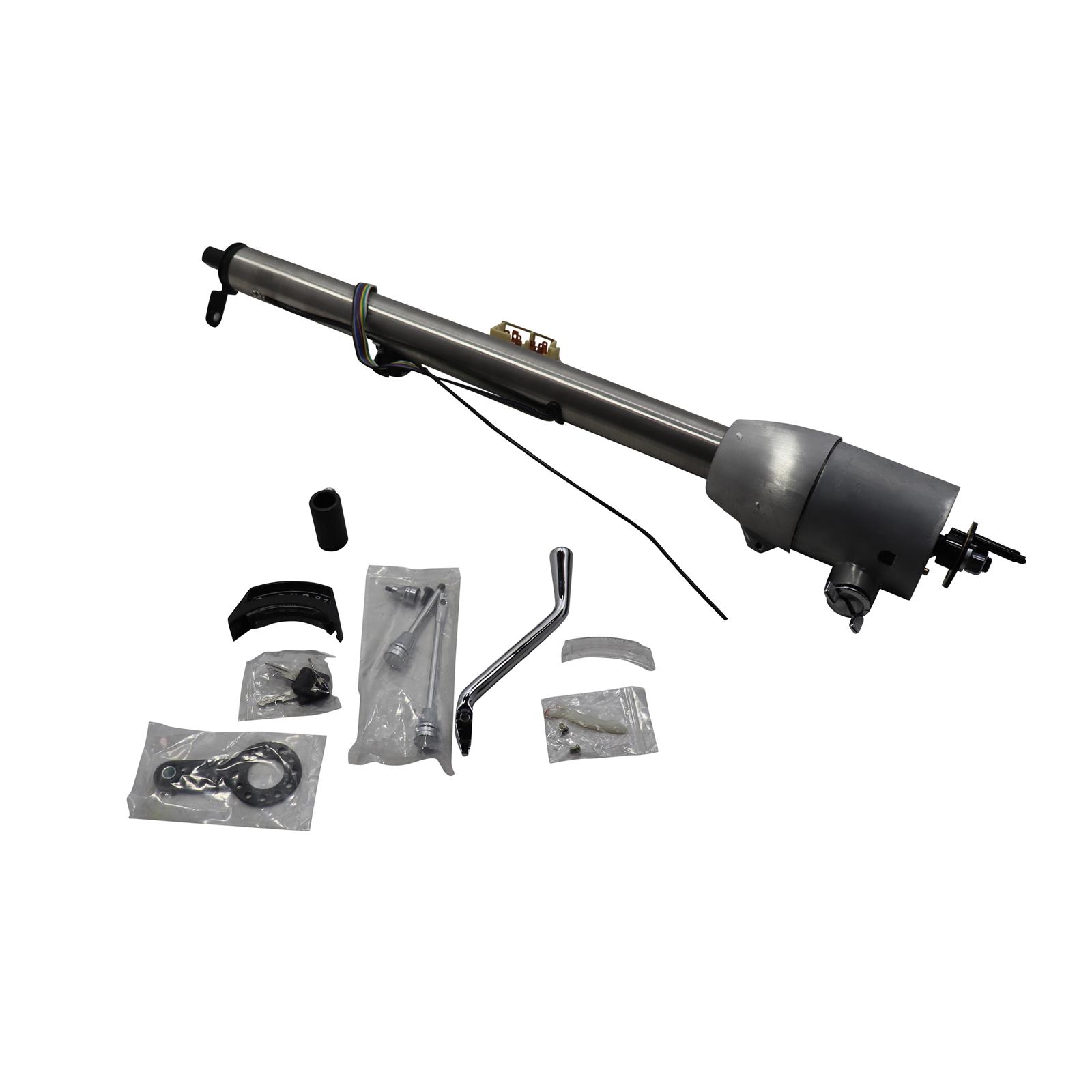 Universal Keyed GM Tilt Steering Column With Shifter, 32" Raw