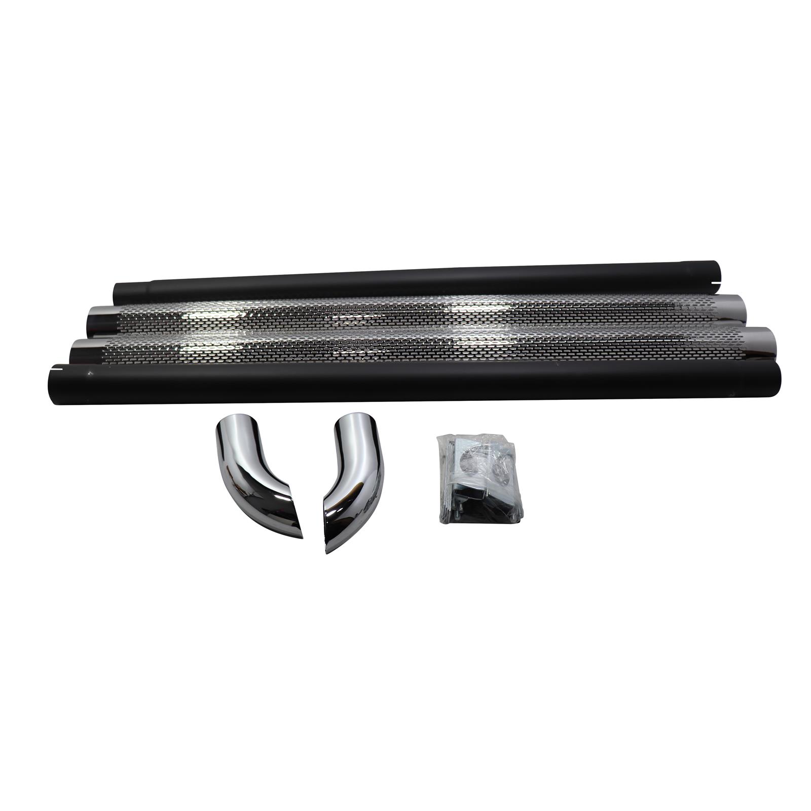 Patriot Exhaust H1070 Chrome Side Pipes w/Mufflers, 70 Inch, PR