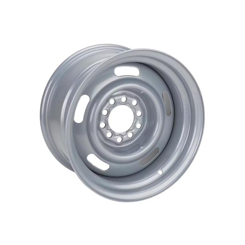 GM Dual Pattern Silver 15x10 Rally Wheel, 4.5 Inch-4.75 Inch