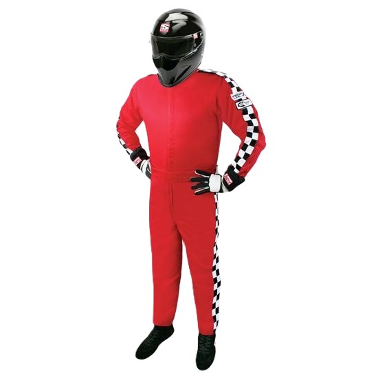 Finishline SFI-1 Qualifier 1-Piece Racing Suit, Red Medium