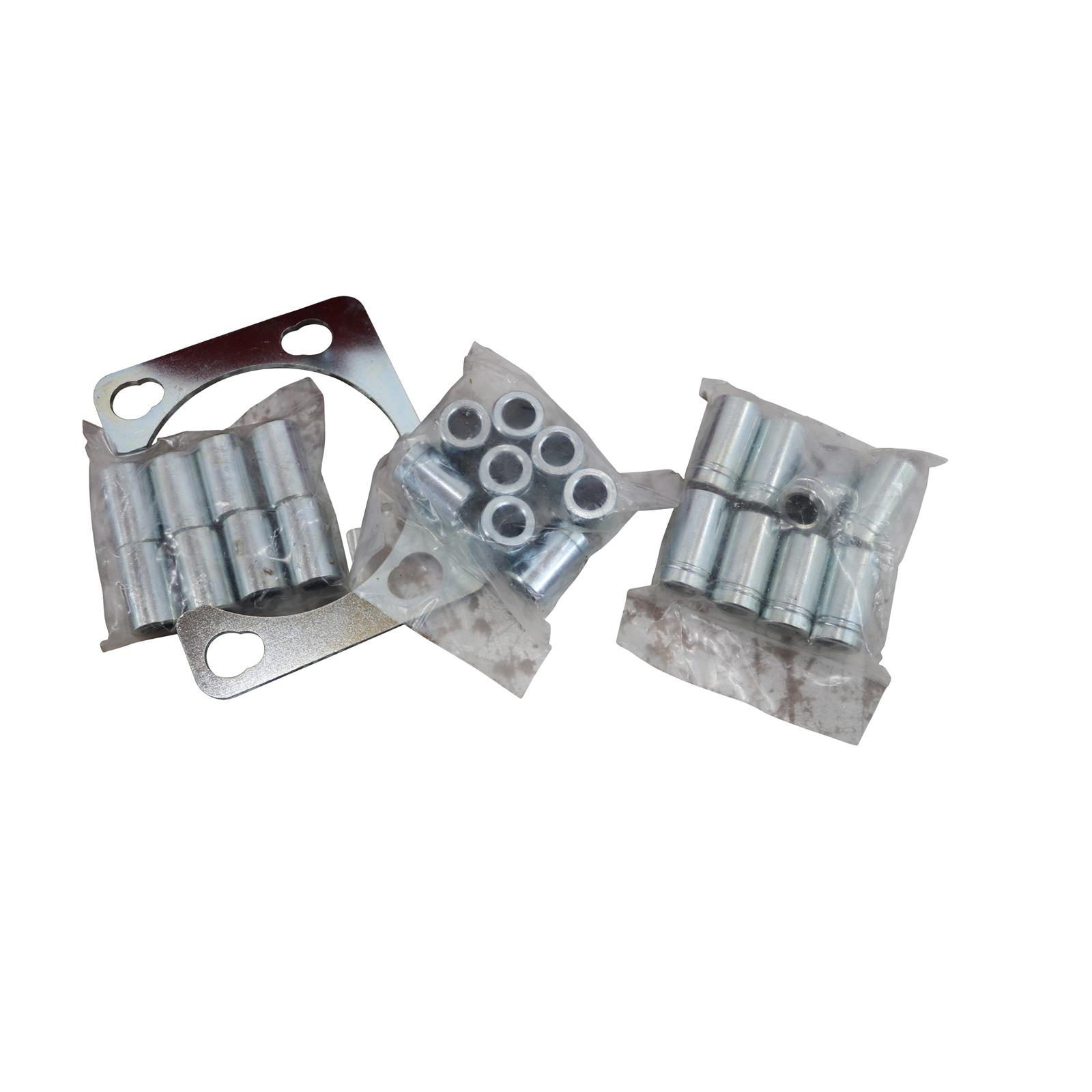 Speedway Rear Drill/Slotted Disc Brake Kit, 64-72 GM A-Body, Red, BRACKETS/CALIPERS/HARDWARE