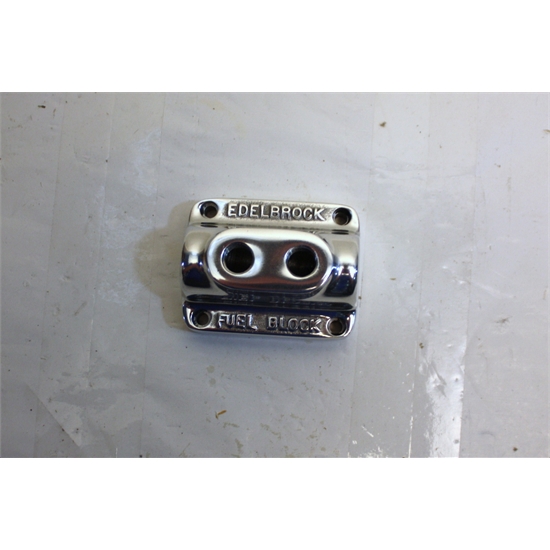 Edelbrock 12851 Edelbrock Fuel Block Triple Polished main image 1