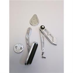Lokar BAG-6115 Brushed Billet Aluminum Throttle Pedal with Rubber